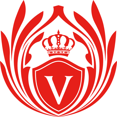 紅色皇冠字母V矢量LOGO圖標 logo png
