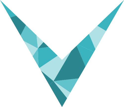 藍色彩色字母V矢量logo圖標 logo png