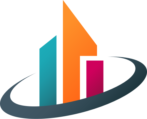 彩色建筑矢量logo元素 logo png