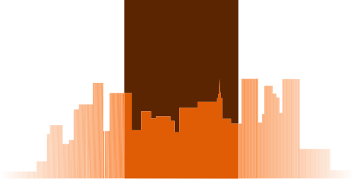 橙色城市生活矢量logo logo png