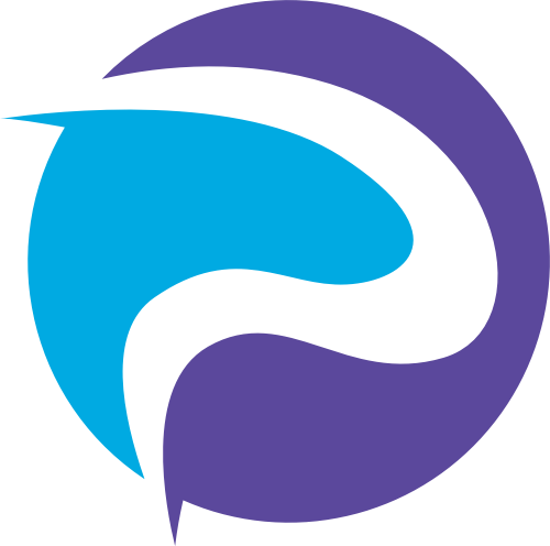 紫色藍(lán)色字母P抽象logo素材圖片 logo png