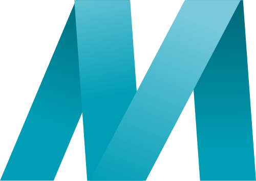 藍色字母M折紙logo設計素材 logo png