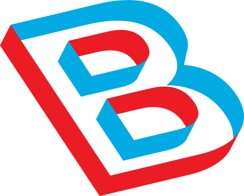 紅藍(lán)立體字母Blogo設(shè)計(jì)素材 logo png
