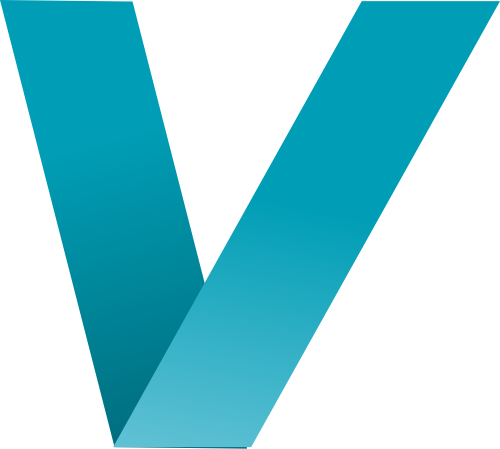 藍色字母V折紙logo設計素材 logo png