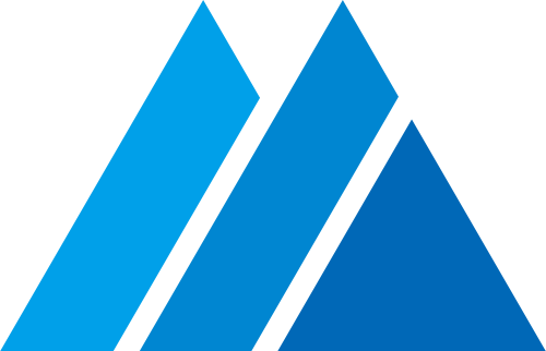 藍色山峰字母M矢量圖形 logo png