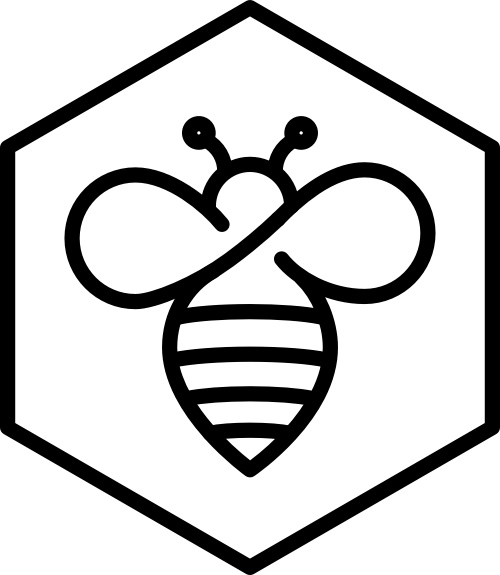 六邊形小蜜蜂矢量圖形 logo png