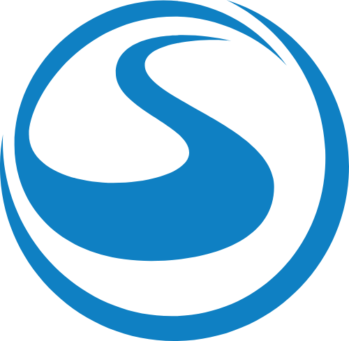 藍色圓形曲線矢量圖形 logo png