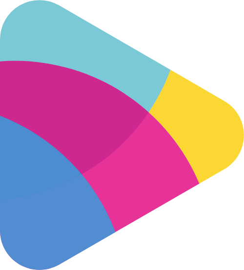 彩色三角形播放器矢量圖標(biāo) logo png