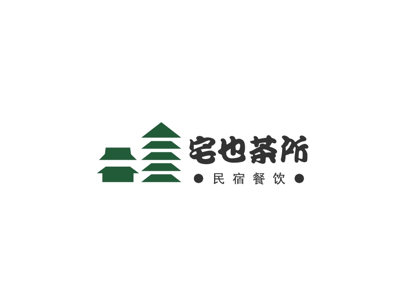 宅也茶所LOGO設(shè)計(jì)